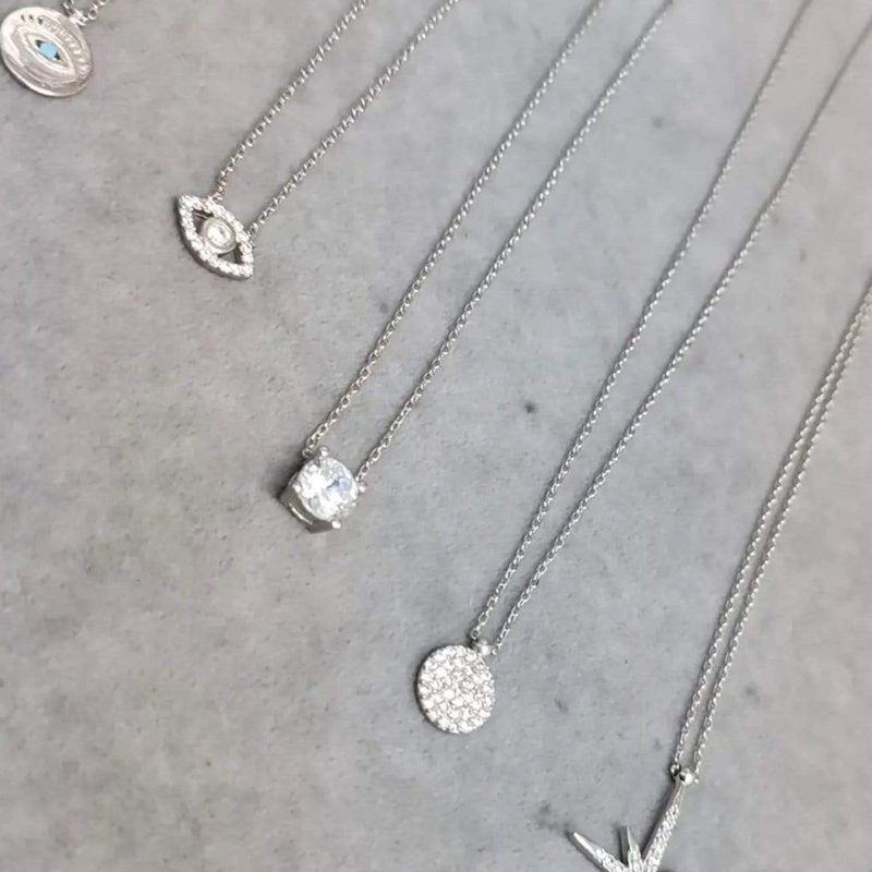 Collier Scintillant Evil Eye en argent sterling
