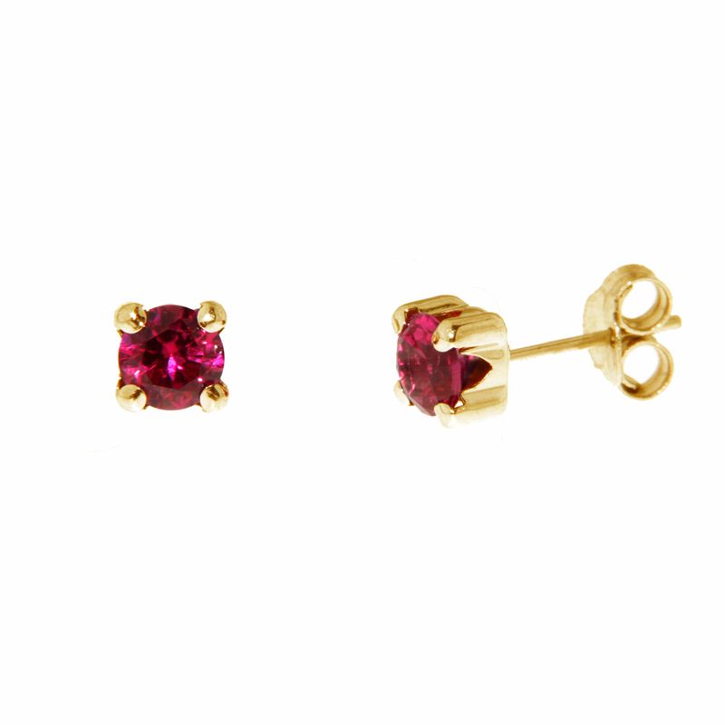 Boucles d'oreilles Pierres de naissance CZ en or jaune 10K