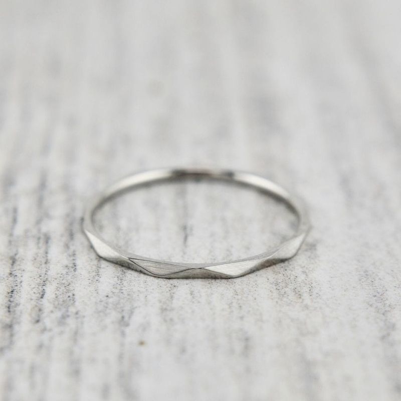 Bague Géométrique en acier
