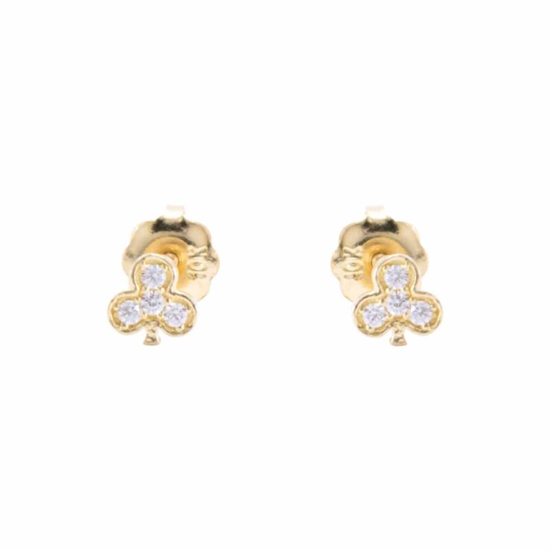 Boucles d'oreilles Trèfles en or 10K