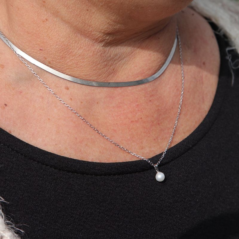 Chaîne minimaliste mailles anglaise 3mm en argent sterling