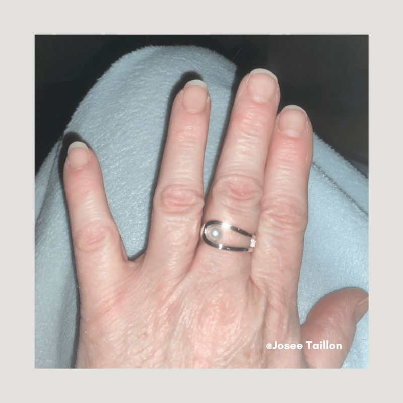 Bague en argent sterling et perle