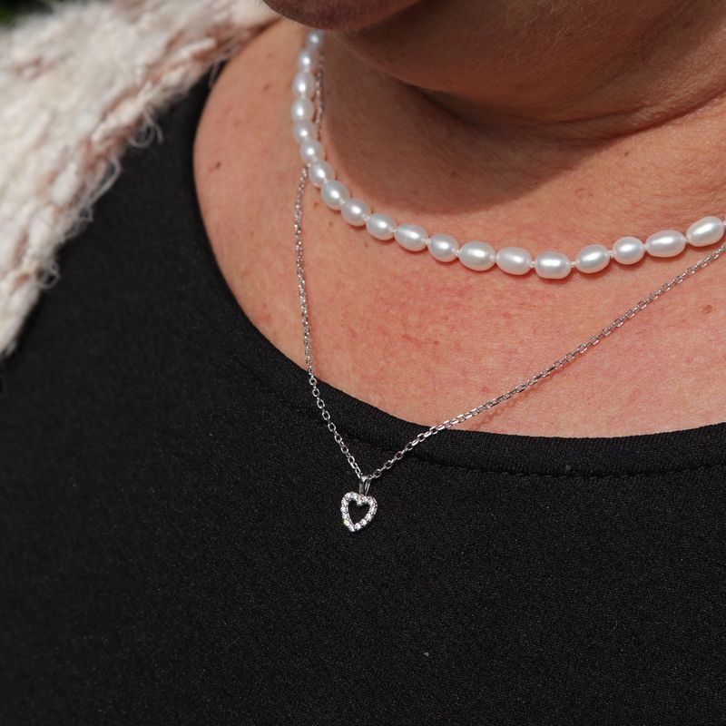 Collier Coeur en argent sterling