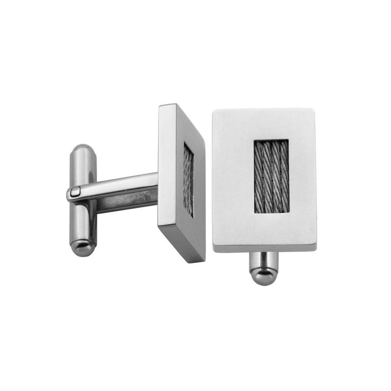 Bouton de manchette acier inoxydable