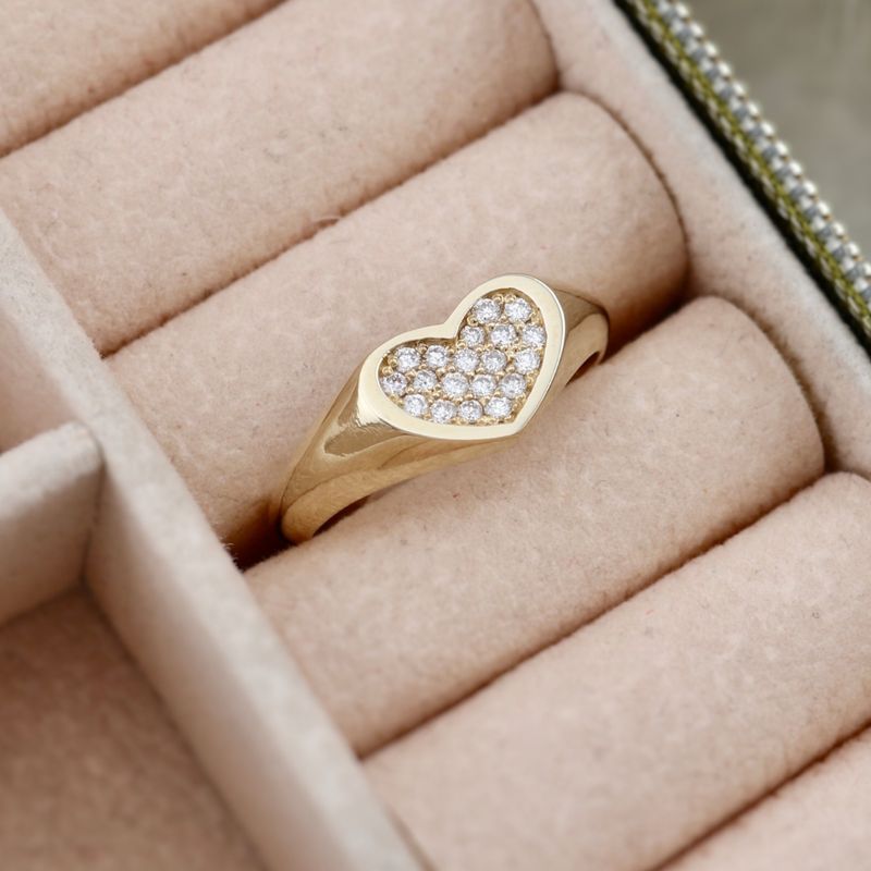 Bague Coeur en or 14K - 18K et diamants