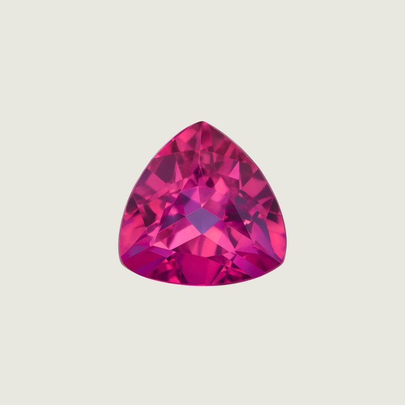 Topaze Naturel Rose Taille Trillion 7 mm