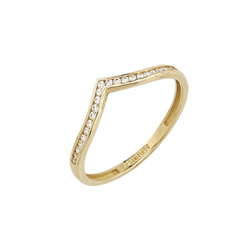 Bague Classique V en or 10K