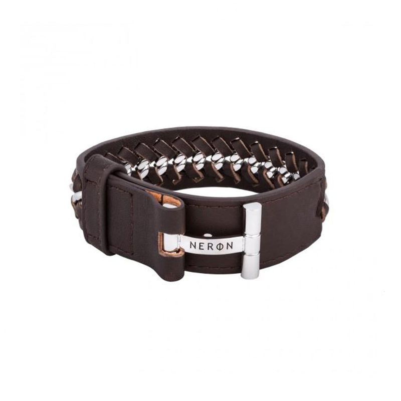 Bracelet Thorkel en cuir et acier