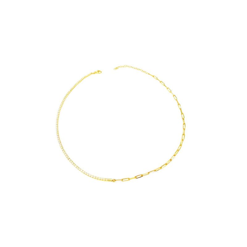 Collier Chaîne et Tennis en argent sterling