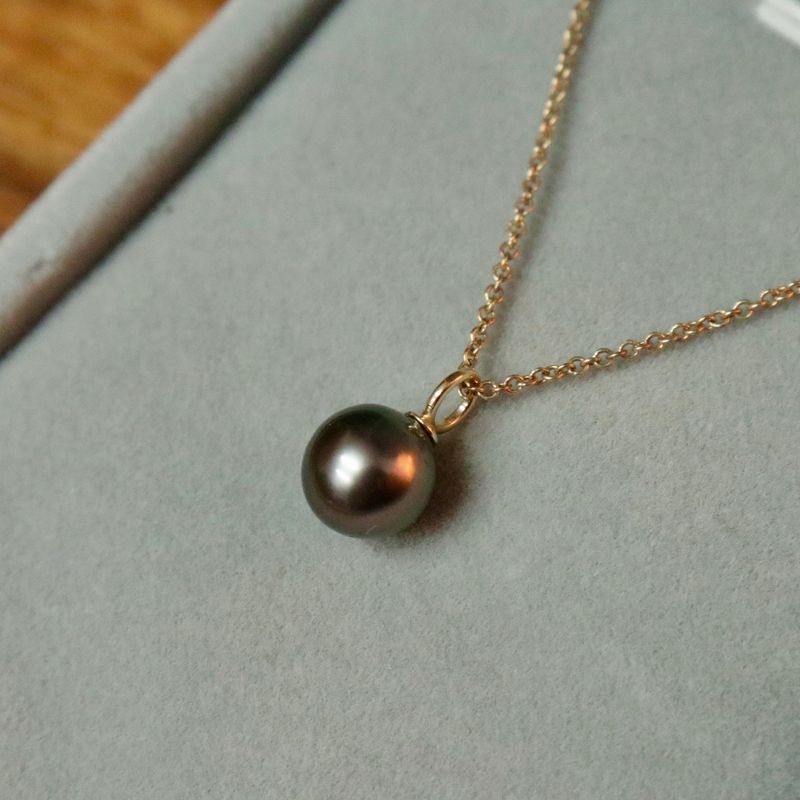 Collier perle de Tahiti et or 14K