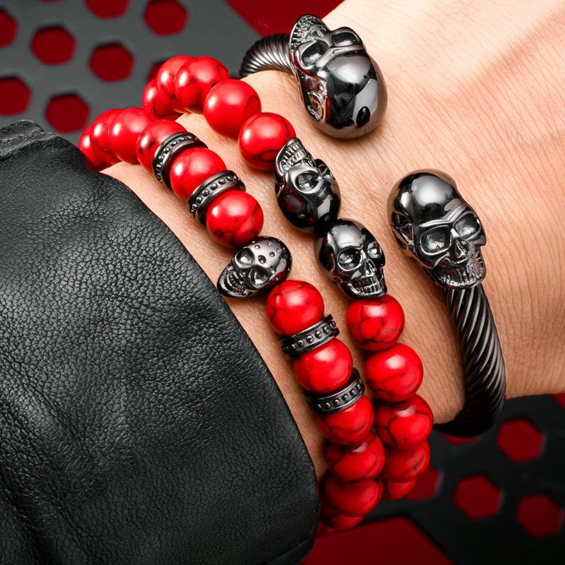 Duo de bracelets Red Devils noir