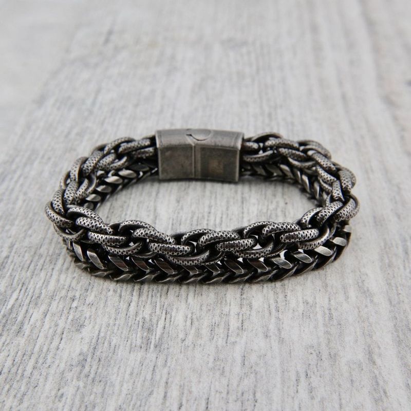 Bracelet Le Robuste double en acier