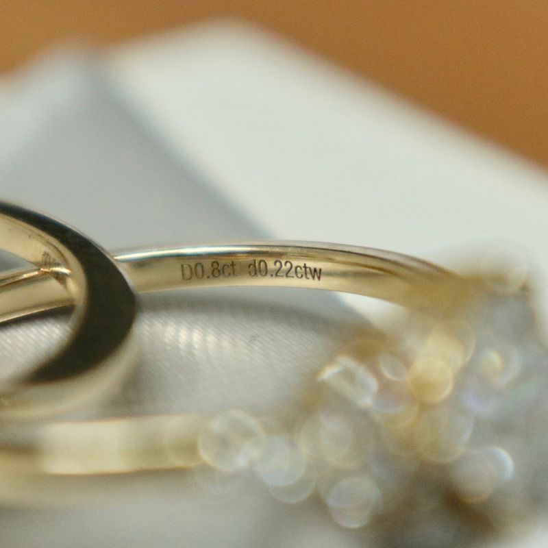 Bagues Ensemble d'alliances Princesse en or 10K et moissanites