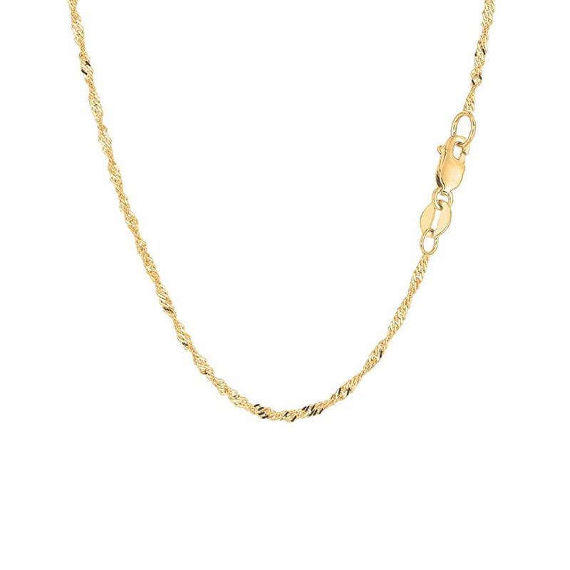 Chaine Singapour en argent sterling ou or 10K