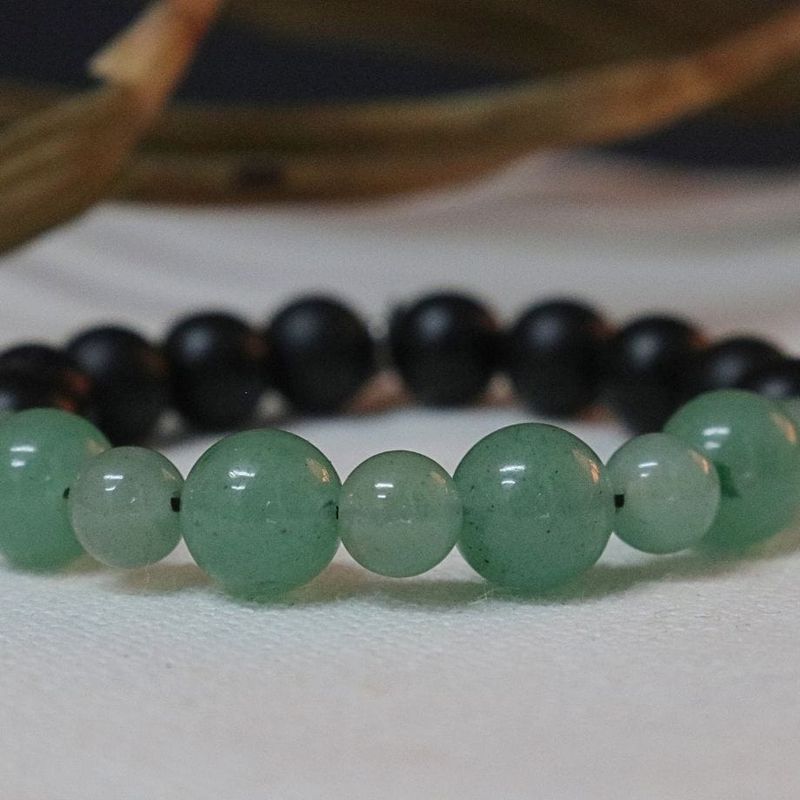 Bracelet Zack en onyx et aventurine
