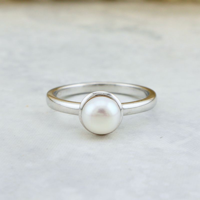 Bague Perle en argent sterling