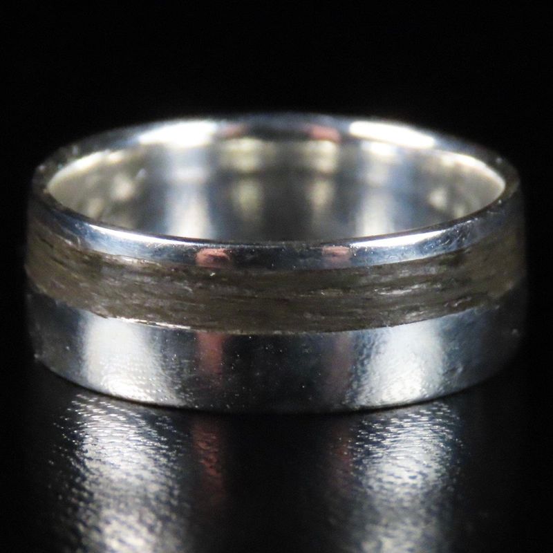 Bague en bois et argent sterling ou or 14K - 18K personnalisée