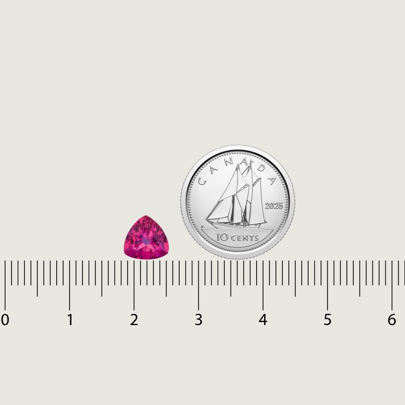 Topaze Naturel Rose Taille Trillion 7 mm