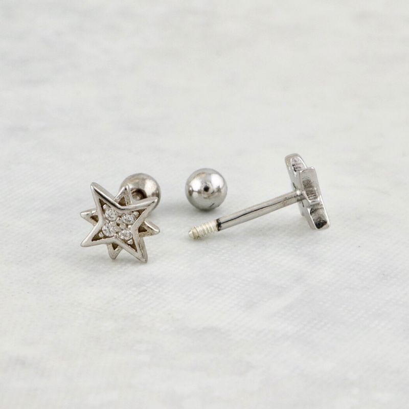Boucles d'oreilles Étoiles du Nord en argent sterling