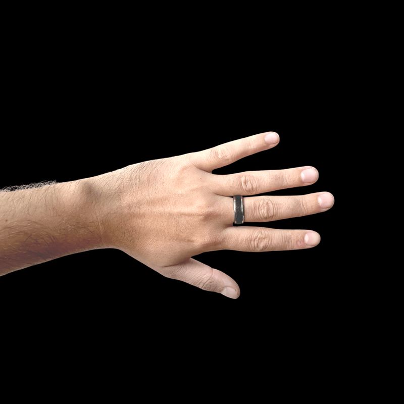 Bague Cuir et acier