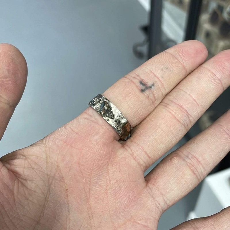 Bague en argent sterling « funky »