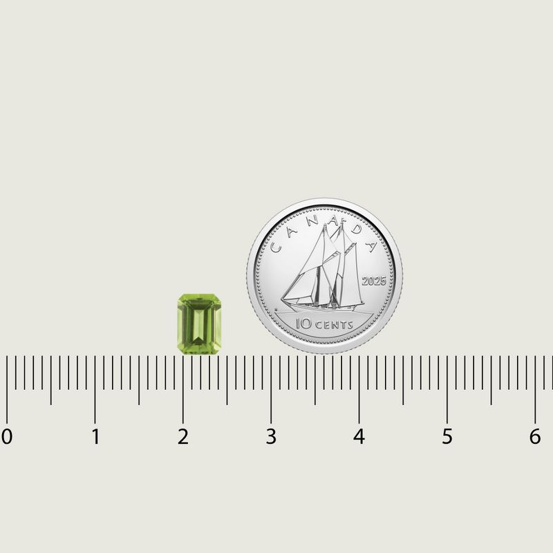 Péridot Naturel Taille Émeraude 5x7 mm
