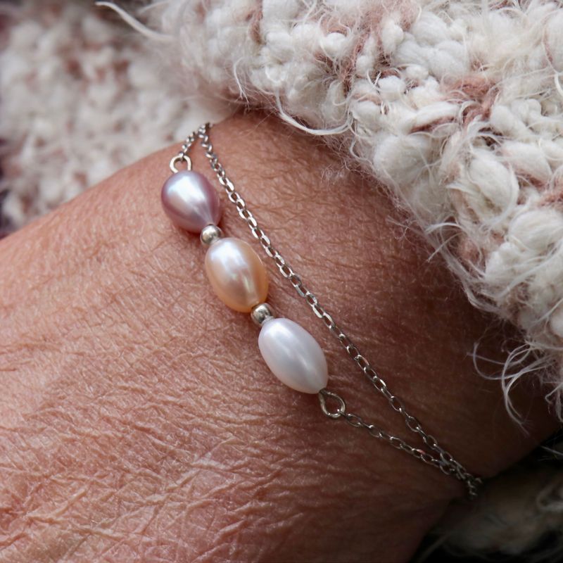 Bracelet de perles Harmonie et argent sterling