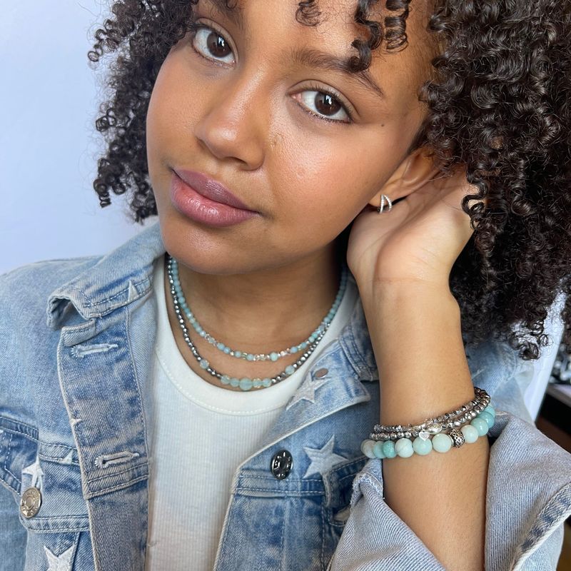 Collier Ocean Vibe en argent sterling et cristaux