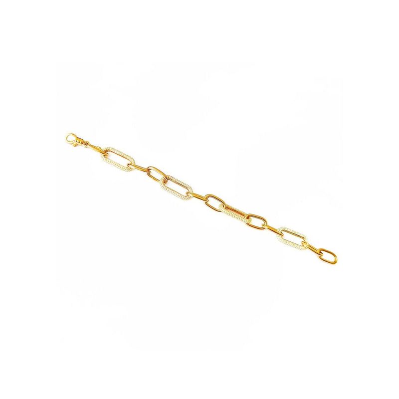 Bracelet Chaîne massive Scintillante en argent sterling