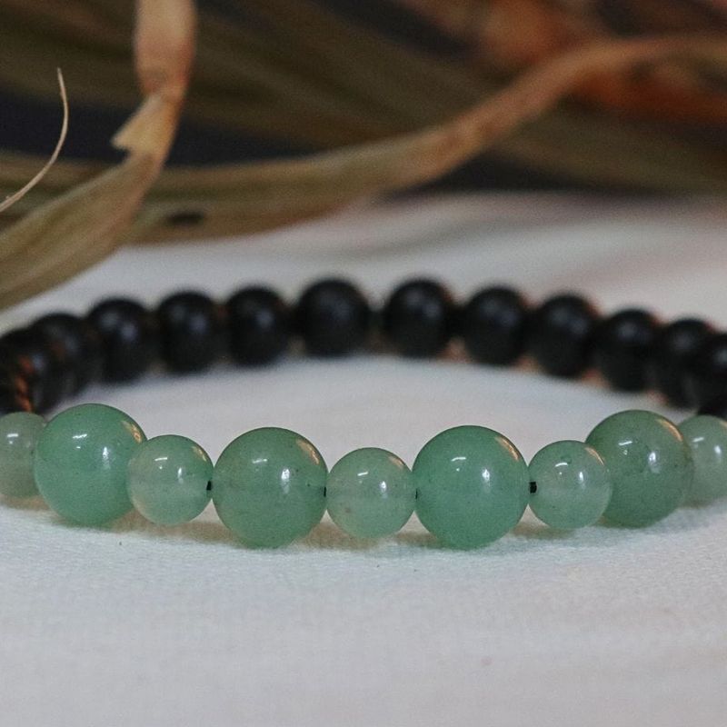 Bracelet Zack en onyx et aventurine