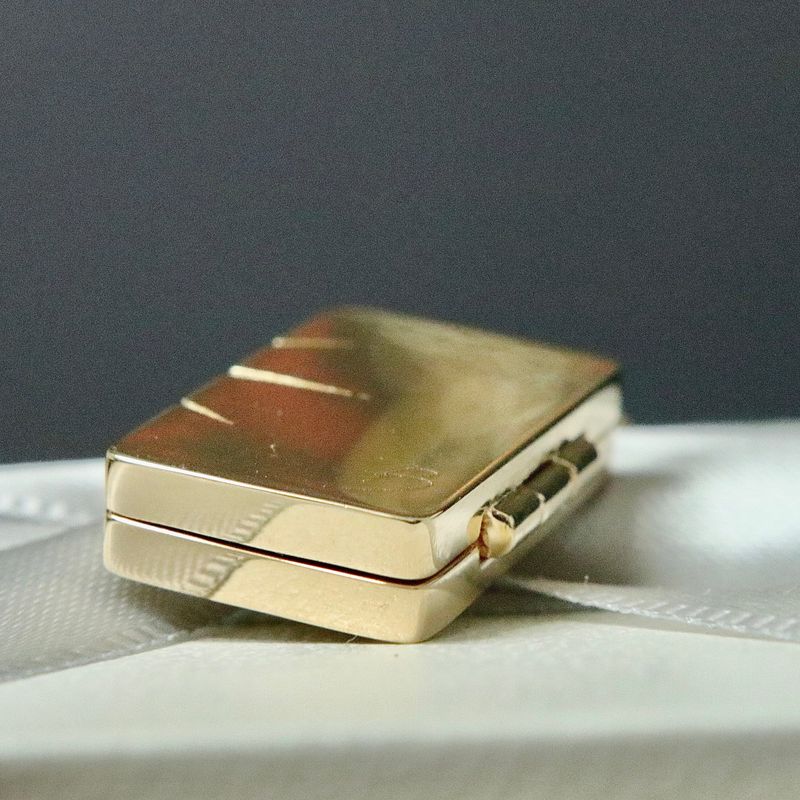 Collier porte-photo Soleil en or 14K et diamants