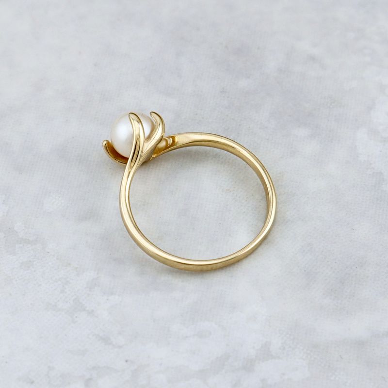 Bague Vague en or 10K et perle