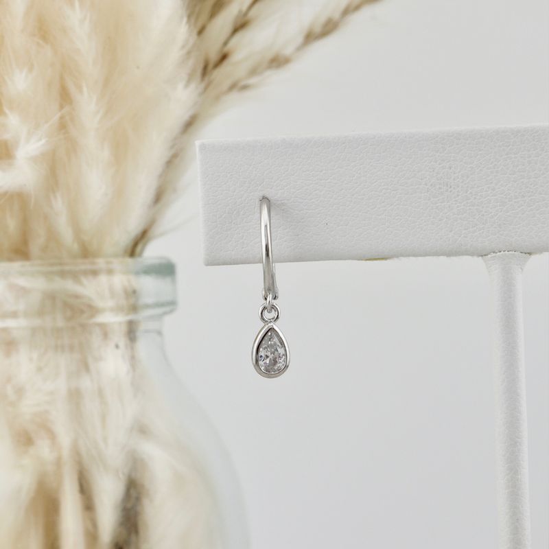 Boucles d'oreilles Huggies Gouttes en argent sterling