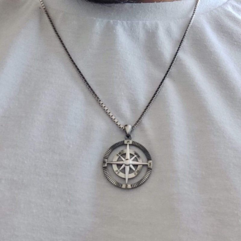 Collier Boussole en argent sterling