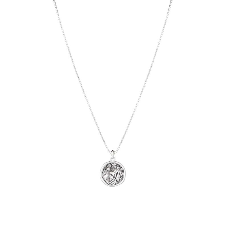 Collier Près de moi / Veille sur nous en argent sterling