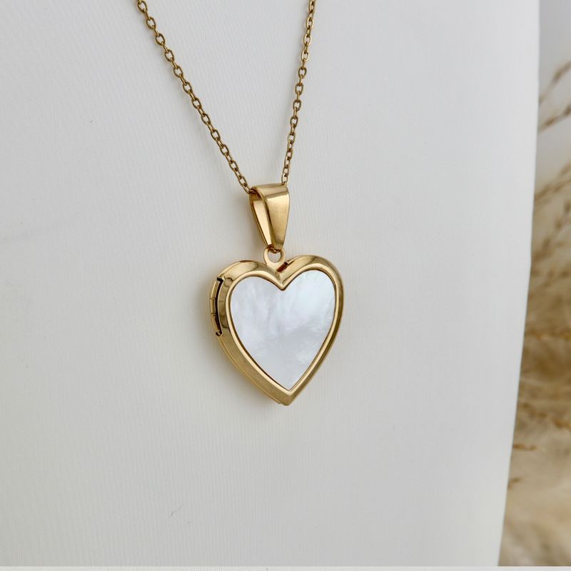 Collier porte-photos Coeur en acier