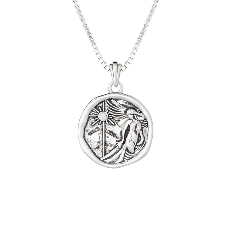 Collier Près de moi / Veille sur nous en argent sterling