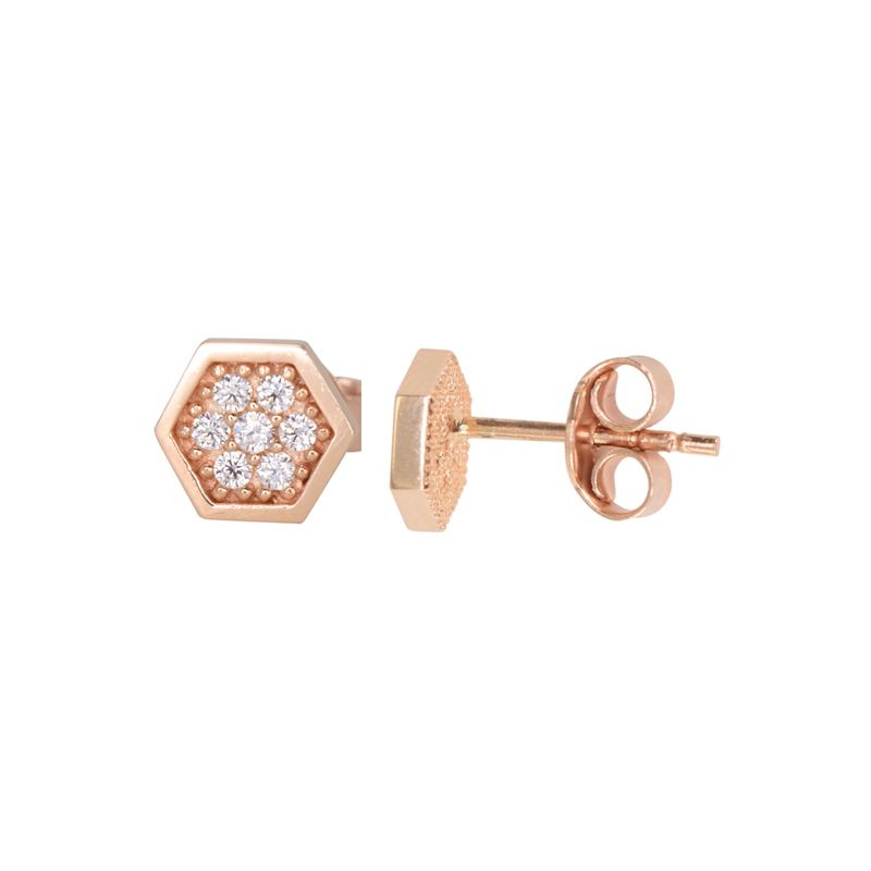 Boucles d'oreilles Rayon de miel en or jaune, blanc ou rose 10K