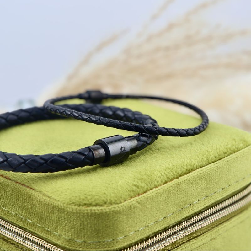 Bracelet Classique en cuir et acier