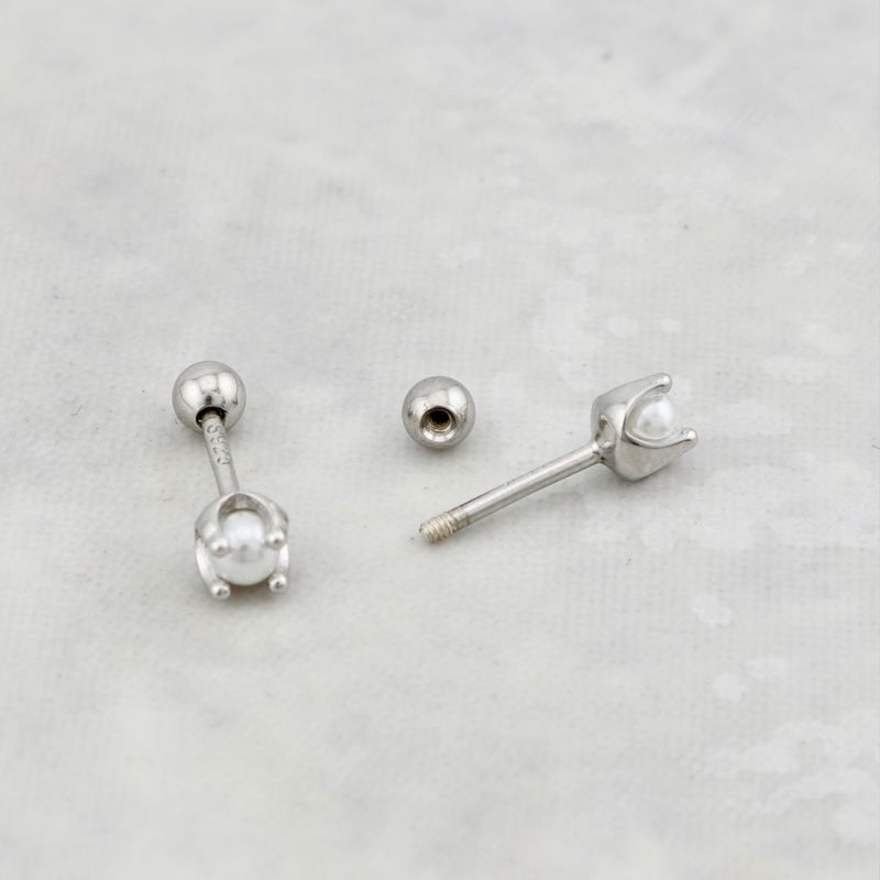 Boucles d'oreilles Perles en argent sterling