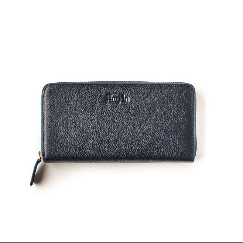Portefeuille Mya en cuir bleu