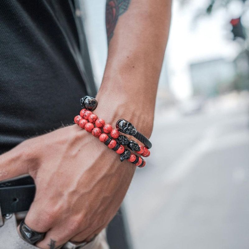 Duo de bracelets Red Devils noir