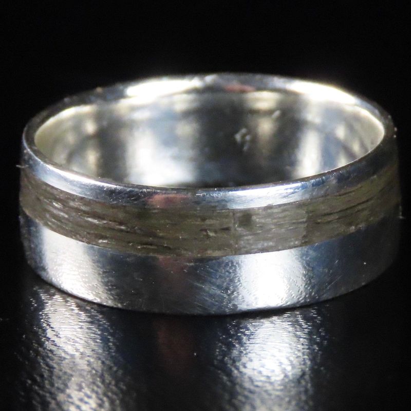 Bague en bois et argent sterling ou or 14K - 18K personnalisée