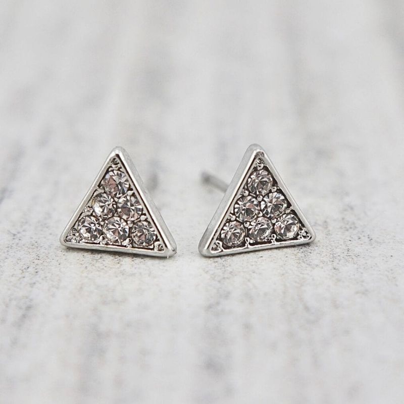 Boucles d'oreilles Triangles en acier