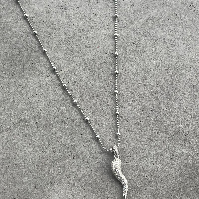 Collier Corno en argent sterling