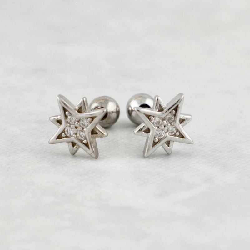 Boucles d'oreilles Étoiles du Nord en argent sterling