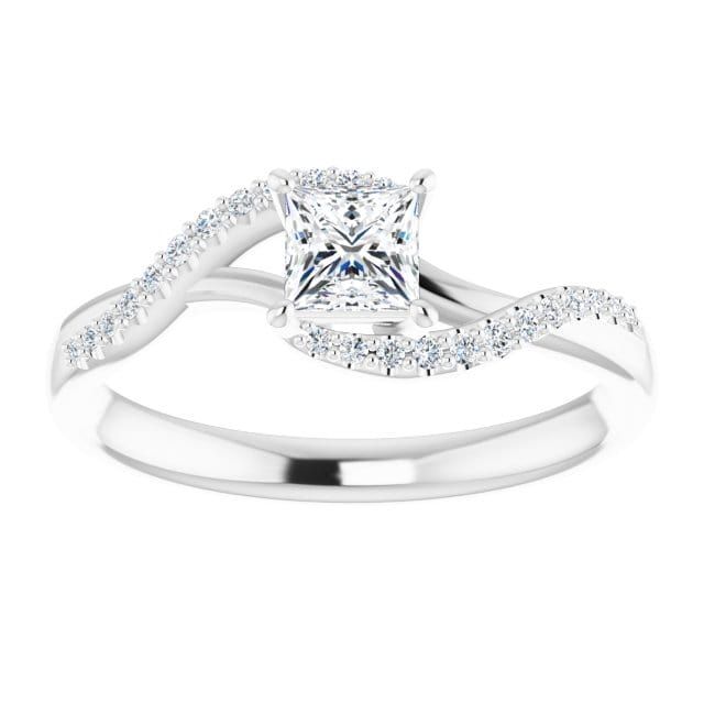 Bague Princesse en or 14K et diamants