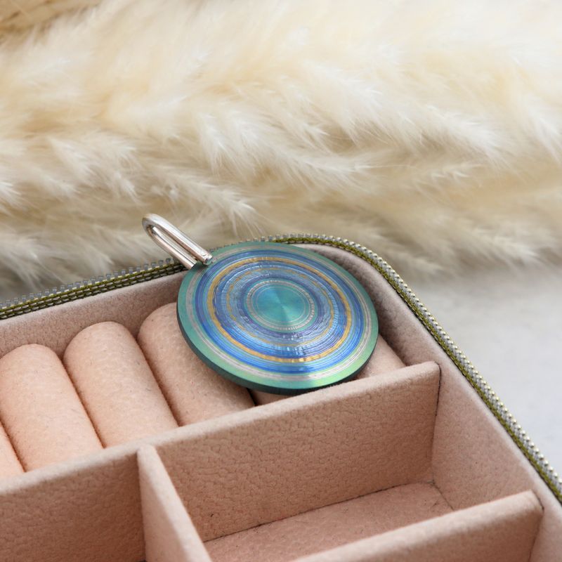 Pendentif en argent sterling et titane