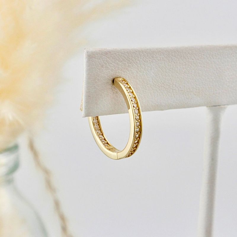 Boucles d'oreilles huggies Éclats + en or 10K