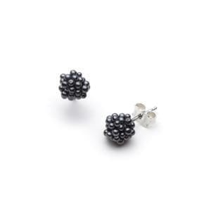Boutons d'oreille ShikShok en argent oxydé